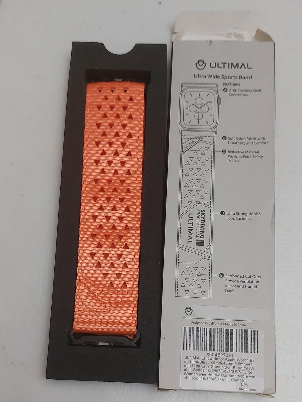 ULTIMAL Ultra Wide Nylon Watch Band for Apple Watch 49/46/45/44mm